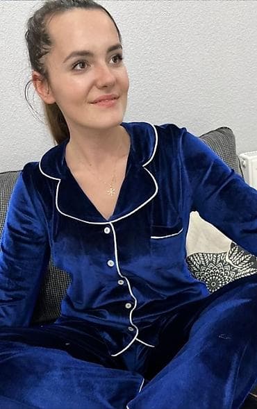 Ženski set pidžame od somota, idealan za opuštanje kod kuće. Gornji na lalafo.rs — 4 Ženski set pidžame od somota, idealan za opuštanje kod kuće. Gornji — 4