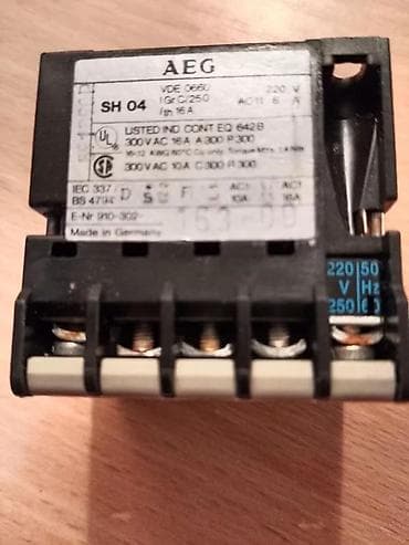 AEG KONTAKTOR 31E SH04 220VAC 16A | AEG kontaktor, malih dimenzija na lalafo.rs AEG KONTAKTOR 31E SH04 220VAC 16A | AEG kontaktor, malih dimenzija