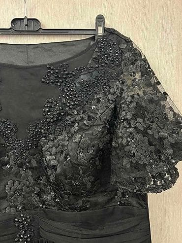 Elegantna crna večernja haljina – veličina 50 - Materijal: 100% na lalafo.rs — 2 Elegantna crna večernja haljina – veličina 50 - Materijal: 100% — 2