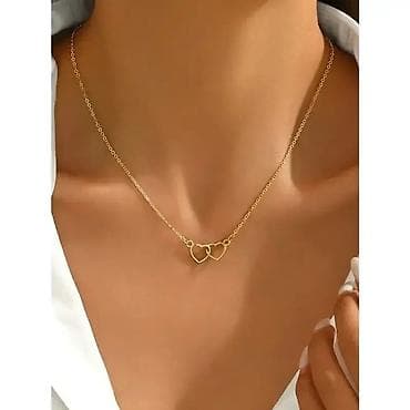 Ogrlica sa dva isprepletena srca - Dizajn: nežan privesak sa dva na lalafo.rs — 3 Ogrlica sa dva isprepletena srca - Dizajn: nežan privesak sa dva — 3