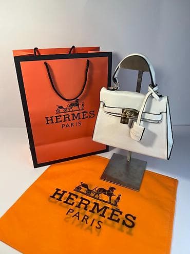 eko koza sa: Hermès mini torba - Boja: bela sa crnim obrubima - Materijal na lalafo.rs — 1 eko koza sa: Hermès mini torba - Boja: bela sa crnim obrubima - Materijal — 1