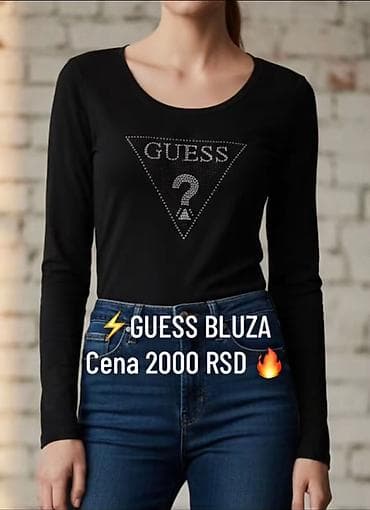 GUESS bluza sa dugim rukavima - Boja: crna - Okrugli izrez - na lalafo.rs — 1 GUESS bluza sa dugim rukavima - Boja: crna - Okrugli izrez - — 1