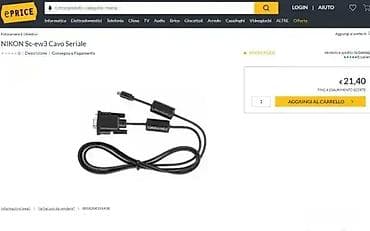 Kabal za Nikon CAVO SC-EW3; Nikon SC-EW3 Serial Cable ( Win ) for E990 na lalafo.rs — 3 Kabal za Nikon CAVO SC-EW3; Nikon SC-EW3 Serial Cable ( Win ) for E990 — 3