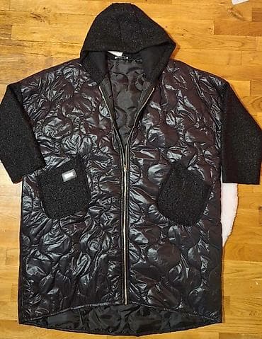 Duga crna ลพenska jakna/kaput sa kapuljaฤom, kombinacija proลกivenog na lalafo.rs Duga crna ลพenska jakna/kaput sa kapuljaฤom, kombinacija proลกivenog