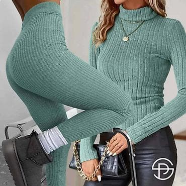 Ženski rebrasti komplet – rolka i helanke - Dvodijelni set od mekane na lalafo.rs — 3 Ženski rebrasti komplet – rolka i helanke - Dvodijelni set od mekane — 3