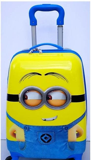 Dečji kofer na točkiće – Minions dizajn Gs - Tvrda školjka sa na lalafo.rs — 1 Dečji kofer na točkiće – Minions dizajn Gs - Tvrda školjka sa — 1