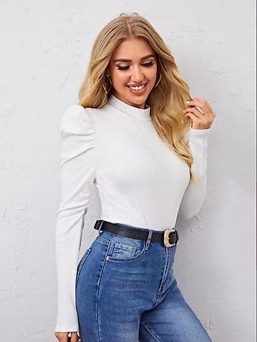 Bluze sa elastinom. Crna,kajsija,zuta,tamno na lalafo.rs — 10 Bluze sa elastinom. Crna,kajsija,zuta,tamno — 10