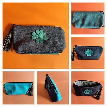 Ručna kozmetička torbica/neseser od mekane eko antilop tkanine u tamno at lalafo.rs Ručna kozmetička torbica/neseser od mekane eko antilop tkanine u tamno