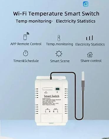 16A WiFi Termostat Prekidač sa Senzorom Temperature DS18B20 🌡️📱 Ovaj na lalafo.rs — 2 16A WiFi Termostat Prekidač sa Senzorom Temperature DS18B20 🌡️📱 Ovaj — 2