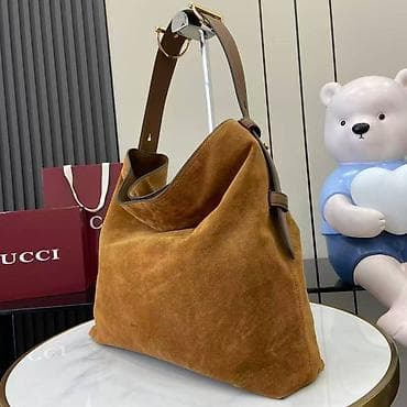 Velika ženska torba od brušene kože (mokasina braon ton), sa širokim at lalafo.rs — 3 Velika ženska torba od brušene kože (mokasina braon ton), sa širokim — 3