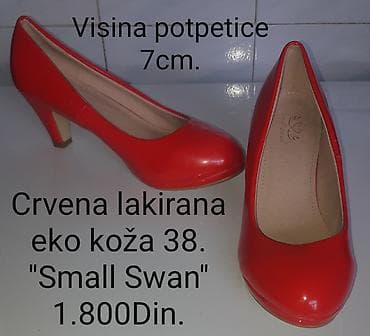 Crvene salonke “Small Swan” - Materijal: lakirana eko koža - Boja na lalafo.rs Crvene salonke “Small Swan” - Materijal: lakirana eko koža - Boja