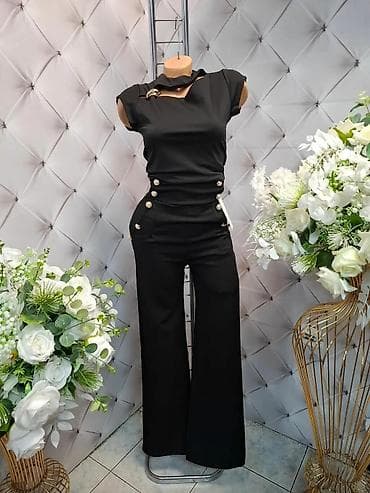 pantalone gina benotti: Elegantni troslojni komplet – crni - Sastav kompleta: kratki sako na lalafo.rs — 2 pantalone gina benotti: Elegantni troslojni komplet – crni - Sastav kompleta: kratki sako — 2