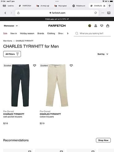 Original Charles Tyrwhitt Lan pantalone 33 100% Line Polustruk 44cm na lalafo.rs — 4 Original Charles Tyrwhitt Lan pantalone 33 100% Line Polustruk 44cm — 4