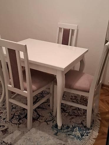 Sets of table and chairs: Trpezarijski set – sto i 4 stolice 30 230€ a veći npr 40 taj model at lalafo.rs — 1 Sets of table and chairs: Trpezarijski set – sto i 4 stolice 30 230€ a veći npr 40 taj model — 1