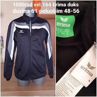 Erima sportska jakna/duks na rajsferšlus - Brend: Erima - Model na lalafo.rs — 1 Erima sportska jakna/duks na rajsferšlus - Brend: Erima - Model — 1