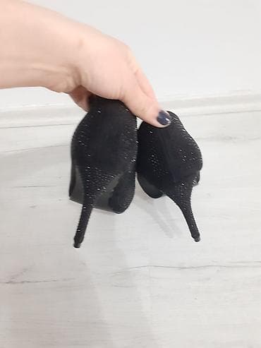 Elegantne cipele na štiklu, prevrnuta koza, ukrasene cirkonima na lalafo.rs — 6 Elegantne cipele na štiklu, prevrnuta koza, ukrasene cirkonima — 6