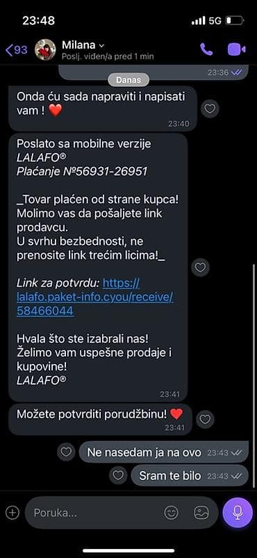 PREVARA OBRATITE PAZNJU!!! Usluga: Prijava i edukacija o lažnim na lalafo.rs PREVARA OBRATITE PAZNJU!!! Usluga: Prijava i edukacija o lažnim