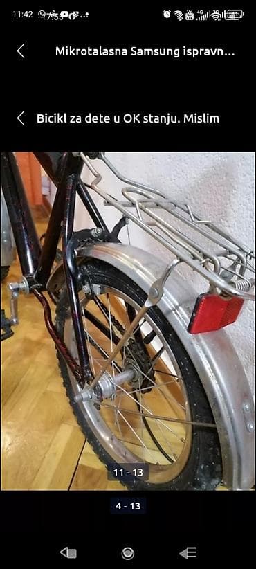 Bicikl za dete mozda do 9 g.
ispravno
Mirjevo na lalafo.rs — 10 Bicikl za dete mozda do 9 g.
ispravno
Mirjevo — 10