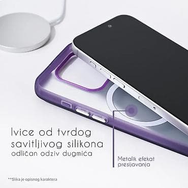 Maska Magsafe Clear za iPhone 16 Pro Max 6.9 ljubicasta. Uz brzu at lalafo.rs — 3 Maska Magsafe Clear za iPhone 16 Pro Max 6.9 ljubicasta. Uz brzu — 3