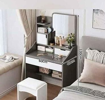Furniture: Sto za šminkanje sa stolicom - Dimenzije: 130 x 60 x 40 cm - Dostupan at lalafo.rs — 3 Furniture: Sto za šminkanje sa stolicom - Dimenzije: 130 x 60 x 40 cm - Dostupan — 3