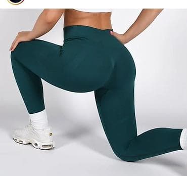 bermude teksas br: Ženske helanke visokog struka u teget zelenoj boji, dizajnirane da at lalafo.rs — 2 bermude teksas br: Ženske helanke visokog struka u teget zelenoj boji, dizajnirane da — 2