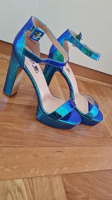 Ženske sandale na visoku petu s platformom – iridescentno na lalafo.rs — 1 Ženske sandale na visoku petu s platformom – iridescentno — 1