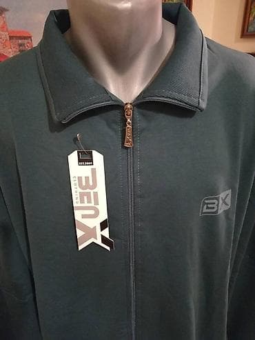 Novi muski duks sa kragnom u velikom broju Benx 5XL Zeleni na lalafo.rs — 2 Novi muski duks sa kragnom u velikom broju Benx 5XL Zeleni — 2
