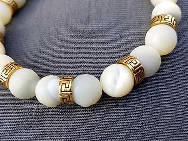 Narukvica Sedef – poludragi kamen - Materijal: perle od sedefa na lalafo.rs — 4 Narukvica Sedef – poludragi kamen - Materijal: perle od sedefa — 4