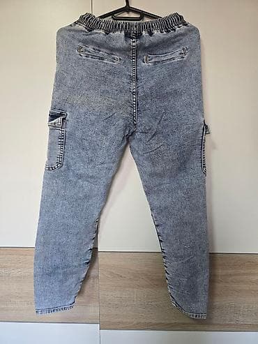 Muške cargo farmerke – siva isprana nijansa (stone-wash), jogger kroj na lalafo.rs — 2 Muške cargo farmerke – siva isprana nijansa (stone-wash), jogger kroj — 2