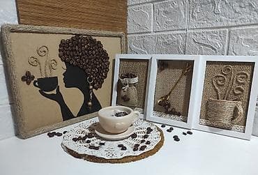 Ručne dekorativne slike sa temom kafe - Set originalnih zidnih na lalafo.rs — 1 Ručne dekorativne slike sa temom kafe - Set originalnih zidnih — 1