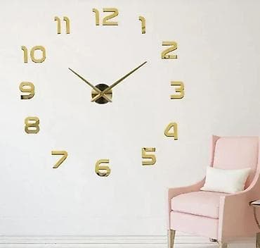 3D samolepljivi dekorativni zidni sat – model 1 🕒 3D samolepljivi na lalafo.rs — 3 3D samolepljivi dekorativni zidni sat – model 1 🕒 3D samolepljivi — 3
