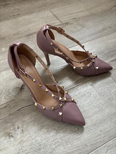 Ženske salonke sa kaišićima i nitnama - Boja: puder/roze (mauve) - na lalafo.rs — 3 Ženske salonke sa kaišićima i nitnama - Boja: puder/roze (mauve) - — 3