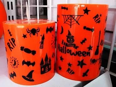 Set od 2 dekorativne sveće za Noć veštica. - Boja: intenzivno na lalafo.rs — 1 Set od 2 dekorativne sveće za Noć veštica. - Boja: intenzivno — 1