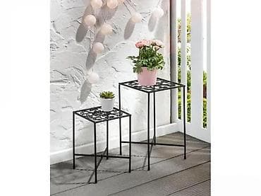 Antique Decor: Set od 2 metalna postolja/stočića za biljke – dekorativni vrtni/patio at lalafo.rs — 1 Antique Decor: Set od 2 metalna postolja/stočića za biljke – dekorativni vrtni/patio — 1
