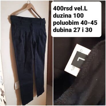 Muške crne pantalone – veličina L - Cena: 400 rsd (naznačeno na na lalafo.rs Muške crne pantalone – veličina L - Cena: 400 rsd (naznačeno na