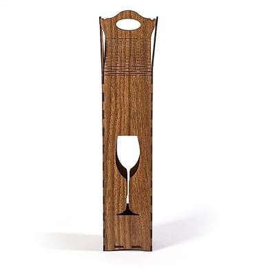 Elegantna drvena kutija dizajnirana za flašu vina, idealna za poklon at lalafo.rs — 1 Elegantna drvena kutija dizajnirana za flašu vina, idealna za poklon — 1