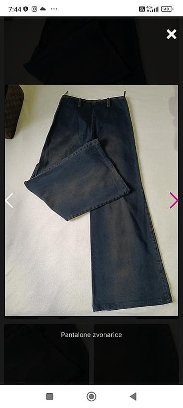 Pantalone sa sirokim nogavicama br.36 poluobim struka 36,5cm.malo se na lalafo.rs — 4 Pantalone sa sirokim nogavicama br.36 poluobim struka 36,5cm.malo se — 4