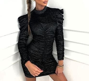 Haljina polurolka sa puf rukavim.Push up. Sa elastinom i na lalafo.rs Haljina polurolka sa puf rukavim.Push up. Sa elastinom i