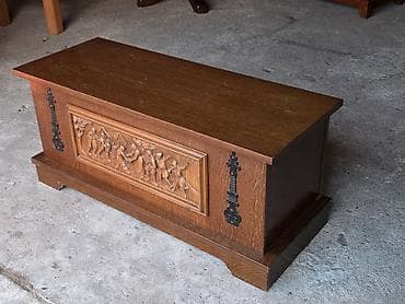 cepaci za drva: Drvena škrinja / kutija za odlaganje sa rezbarenim panelom - na lalafo.rs — 9 cepaci za drva: Drvena škrinja / kutija za odlaganje sa rezbarenim panelom - — 9