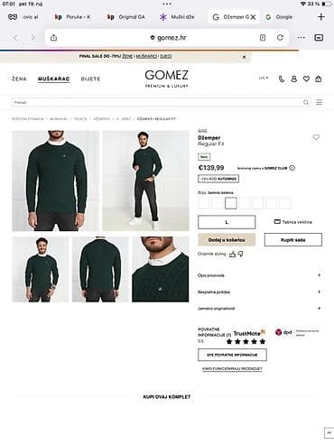 Original GANT dzemper 2 kom. 100% Premium cotton Ramena 49cm na lalafo.rs — 10 Original GANT dzemper 2 kom. 100% Premium cotton Ramena 49cm — 10