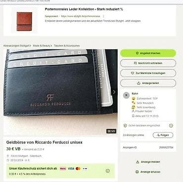 cista koza broj: Crni kožni novčanik – Rivero Ferducci - Materijal: prirodna koža at lalafo.rs — 10 cista koza broj: Crni kožni novčanik – Rivero Ferducci - Materijal: prirodna koža — 10