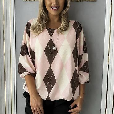 pantalone gina benotti: Ženska bluzа sa (romb) dezenom, dostupna u više koloritskih na lalafo.rs — 5 pantalone gina benotti: Ženska bluzа sa (romb) dezenom, dostupna u više koloritskih — 5