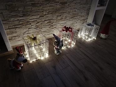 Dekorativne svetleće kutije – praznični set - Ručno rađene žičane na lalafo.rs — 1 Dekorativne svetleće kutije – praznični set - Ručno rađene žičane — 1