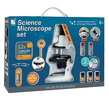 Kreativne i edukativne igračke: Naučni mikroskopski set za decu 6+ - Optički mikroskop sa tri na lalafo.rs — 1 Kreativne i edukativne igračke: Naučni mikroskopski set za decu 6+ - Optički mikroskop sa tri — 1