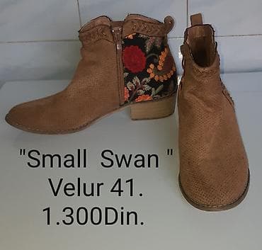 Ankle boots: Ženske gležnjače Small Swan - Materijal: veštački velur (brušena at lalafo.rs — 5 Ankle boots: Ženske gležnjače Small Swan - Materijal: veštački velur (brušena — 5