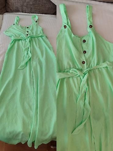 Ženski letnji kombinezon – mint zelena boja - Model: široke nogavice na lalafo.rs — 4 Ženski letnji kombinezon – mint zelena boja - Model: široke nogavice — 4