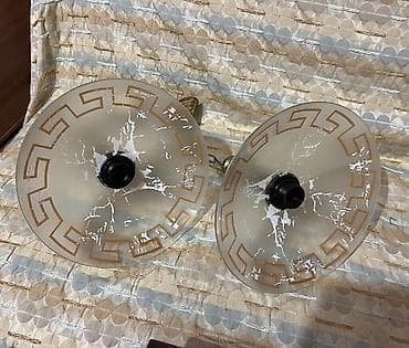 Set od 2 visećih plafonjera/lampona na lanac. - Materijal: stakleni na lalafo.rs — 5 Set od 2 visećih plafonjera/lampona na lanac. - Materijal: stakleni — 5