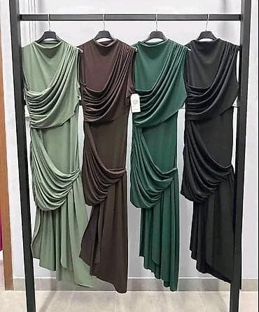 Asimetrična elegantna haljina s drapiranim naborima - Kroj: uska na lalafo.rs — 4 Asimetrična elegantna haljina s drapiranim naborima - Kroj: uska — 4