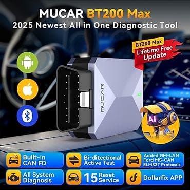 Transport: Novo- MUCAR BT200 MAX OBD2 CAN-FD Bi-directional ECM TCM ABS Novi at lalafo.rs — 7 Transport: Novo- MUCAR BT200 MAX OBD2 CAN-FD Bi-directional ECM TCM ABS Novi — 7