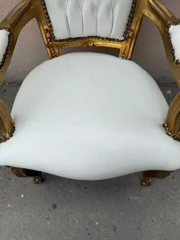 Stilske fotelje: Stilska Fotelja / Polufotelja u Pozlati 🛋️ U odličnom stanju, kao na na lalafo.rs — 9 Stilske fotelje: Stilska Fotelja / Polufotelja u Pozlati 🛋️ U odličnom stanju, kao na — 9